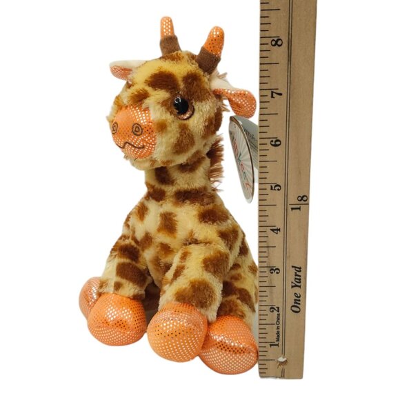 Winkeez Andrew Giraffe Stuffed Animal Toy 8" Plush Orange Sparkle Eyes NOS 2017 - Picture 14 of 14
